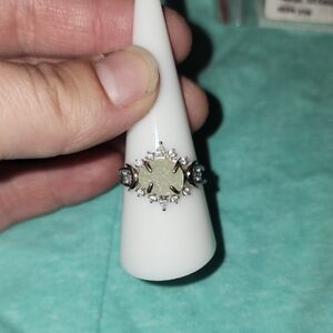 The Sterling Club Lab Created White opal .925 Solid Sterling Silver